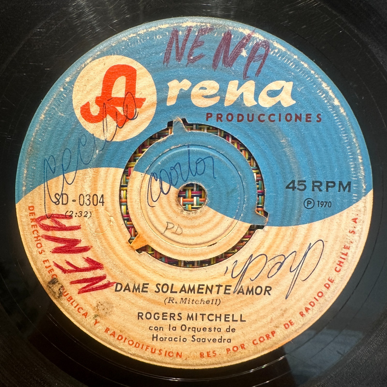 photo of Rogers Mitchell - Dame Solamente Amor - Sweet Soul Chile 1970 Arena