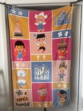 Disney Parks Authentic Original It’s A Small World Adult Size Fleece Blanket