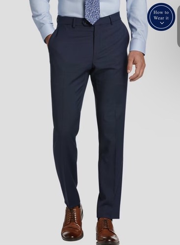 Tommy Hilfiger Herren Blau Modern Fit Stretch Anzug Separate Hose Gr. 344W 30L - Bild 1 von 3