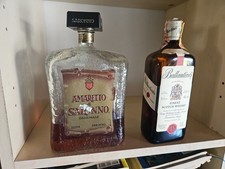 Vintage Bar Bottiglie Vetro Vuote Amaretto Di Saronno/ Ballantines Lotto 4