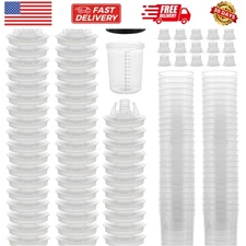 Master Paint System MPS Disposable Paint Spray Gun Cup Liners and Lid System,...