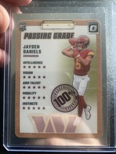 2024 Panini Donruss Optic Jayden Daniels Passing Grade Insert RC Commanders
