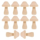 10pcs Wooden Mushroom Decor Garden Layout Ornaments Blank Graffiti Mushrooms