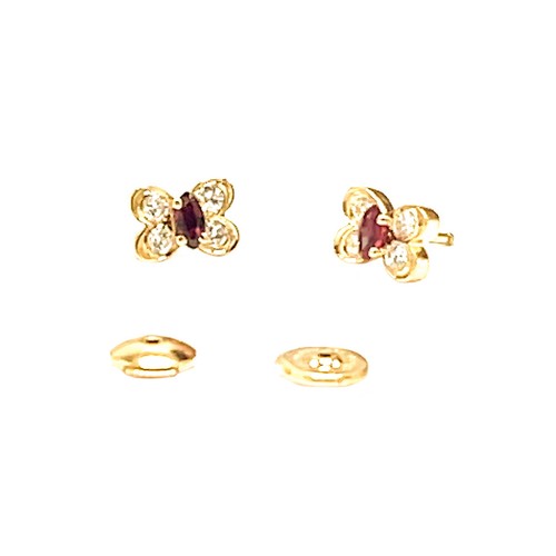 Van Cleef und Arpels Ohrringe Rubin und Diamant Schmetterling - Bild 3 von 4