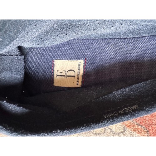 Nuevo sin etiquetas Mocasines Ellen Degeneres Mujer Azul Marino Gamuza Flecos Talla 11 Viaje Costero Boho - Imagen 11 de 11