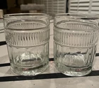 Set of 2 Vintage Anchor Hocking Annapolis Double Old Fashioned Cocktail Glasses