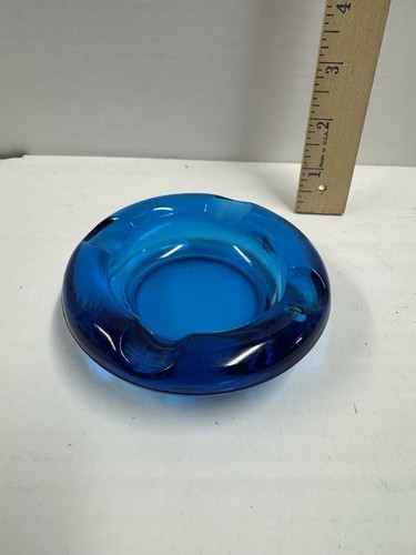 MCM Ashtray Blue Glass