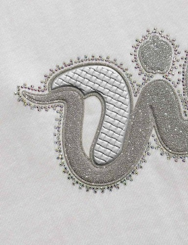 New Dior Embroidered Logo Round Neck Short Sleeve T-shirt Size L - Picture 4 of 4