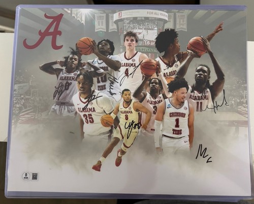 Alabama Basketball Team Signed Photo 11x14 Top 5 NCAA Rare Beckett Witnessed COA - Picture 1 of 1