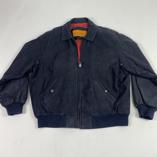 Chaqueta de Colección Timberland Weathergear Para Hombres XL Cuero de Vaca Bombardero Corea Años 90 - Imagen 1 de 12