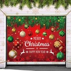 7 x 9 ft Christmas Garage Door Decorations Large Classic, Red, Green, Gold 