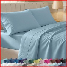 California Design Den 100 Cotton Sateen King Bedsheets Set Sky Blue