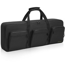 49 key Keyboard Case, Keyboard Gig Bag Case with Adjustable Straps and 6-Pock