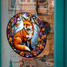 Autumn Fox 8" Nature Retro Wall Art