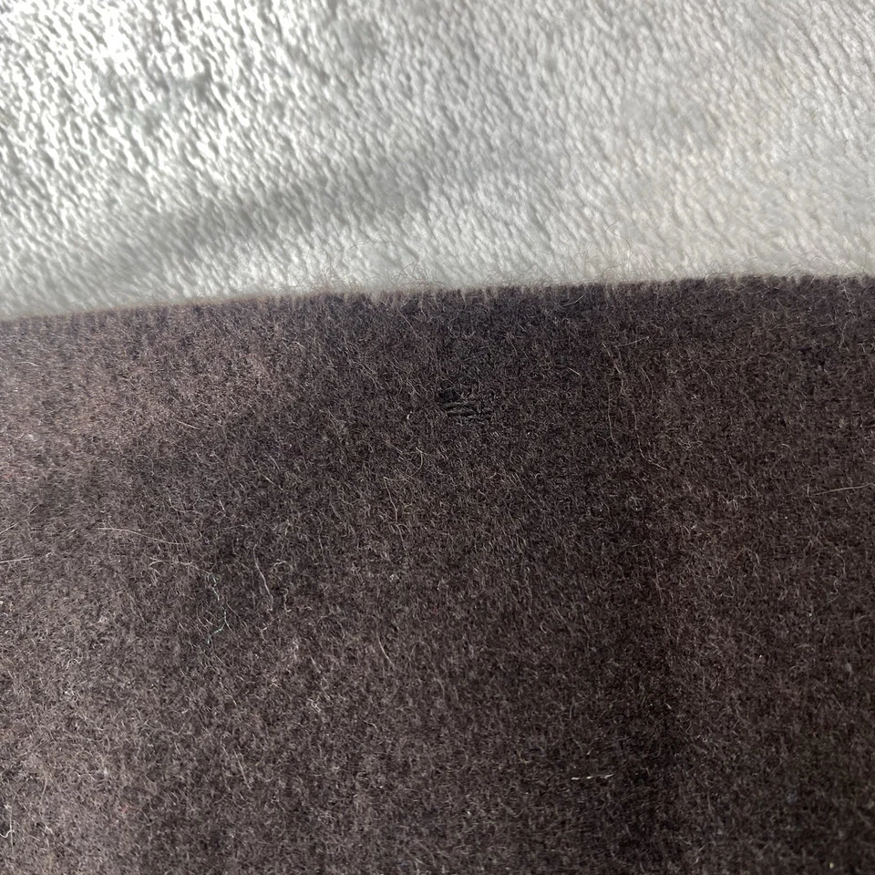 Bufanda de Invierno 100% CACHEMIRA Marrón Con Flecos Minimalista Preppy Hombres 12 X 33 Foto 3 de 4