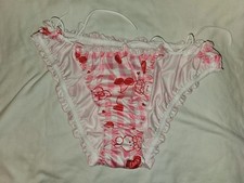 Vintage Girly String Bikini Panties. Size Large