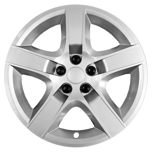 17" Screw-on Silver Wheel Cover Hubcaps for 2008-2012 Chevy Malibu - Picture 2 of 4