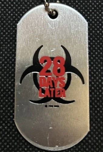 28 DAYS LATER Promotional ONLY Dog Tag Necklace RARE Danny Boyle - Picture 5 of 6