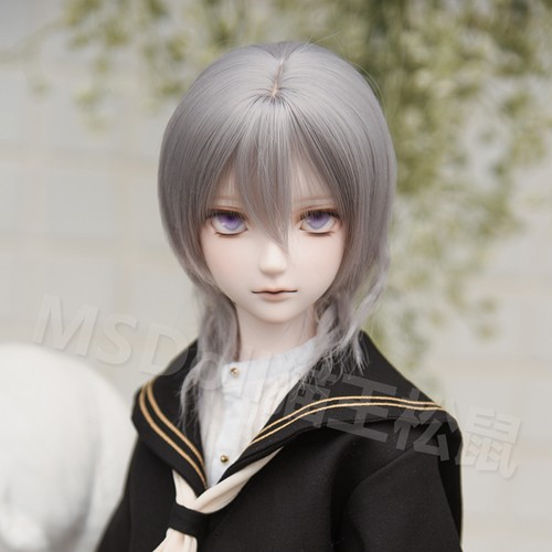 For 1/3 1/4 1/6 Uncle Man Boy BJD Doll MDD Wig Wolf Tail Hair Short Straight Wig - Picture 6 of 23