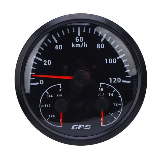 Ι 3 In 1 Black GPS Speedometer 0-120KM/H 110mm Odometer 8-16V Voltage Gauge - Picture 12 of 12