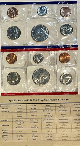 1990 And 1991 U S Mint Proof Sets with COAs and two Uncirculated Sets Each - Picture 2 of 4