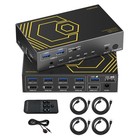 HDMI KVM Switch USB 3.0 4 Ports with Hotkey 4K 60Hz 18Gbps Share 4 Computers ...