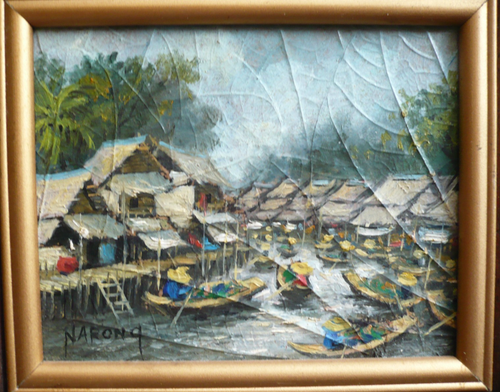 SET OF ASIAN MINIATURES, MALAYSIA OR VIETNAM ?? FIELD, LANDSCAPE VILLAGE FARM - Picture 7 of 14