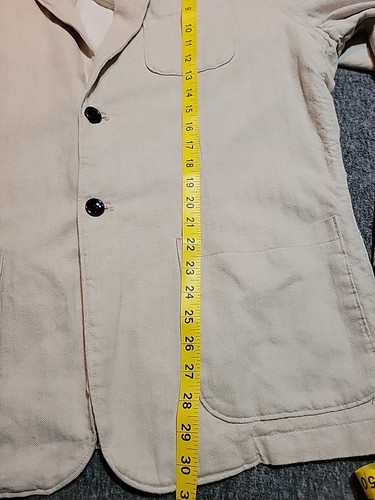 Giacca blazer Goodfellow & Co uomo taglia XXL misto lino beige preppy nautica - Foto 10 di 16