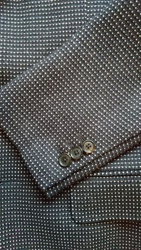 Camoshita Suit Navy 44 Pin Dot Pattern Wool Set Up - Picture 6 of 10