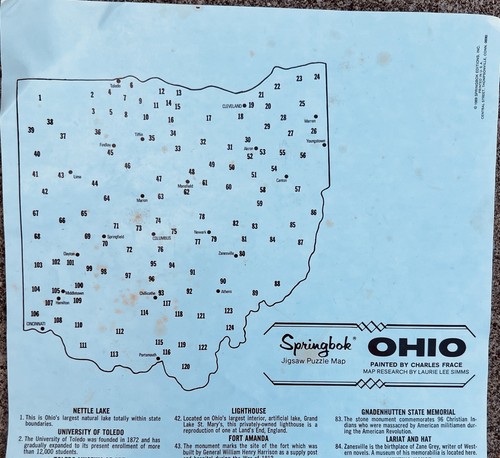 Vtg 1969 Springbok Contour 500pc jigsaw puzzle Ohio 5007 COMPLETE w/ Index - Picture 7 of 9