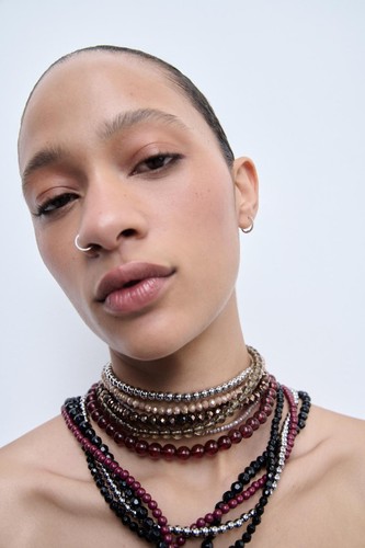 ZARA 2025 PACK OF 2 MULTI-BEAD NECKLACES REF 4736/038/606 - Picture 4 of 10