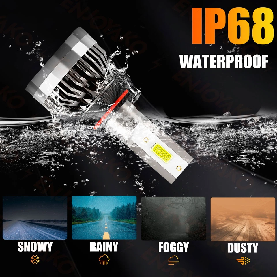 Combo de faros LED de haz alto bajo bombilla antiniebla para Pontiac Grand Prix 1990-2008 Foto 4 de 4