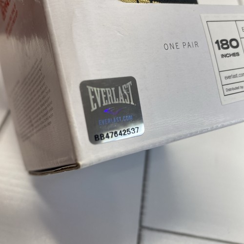 Everlast Elite 180" Boxing and MMA Handwraps Black New In Box Authentic One Pair - Picture 4 of 4