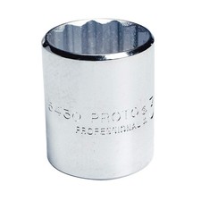 PROTO J5419 Socket, Steel, Chrome, 19/32 in 6RCP7