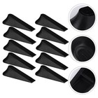 12pcs Punch Free Door Wedge Shaped Door Stoppers (Black) rubber door wedge