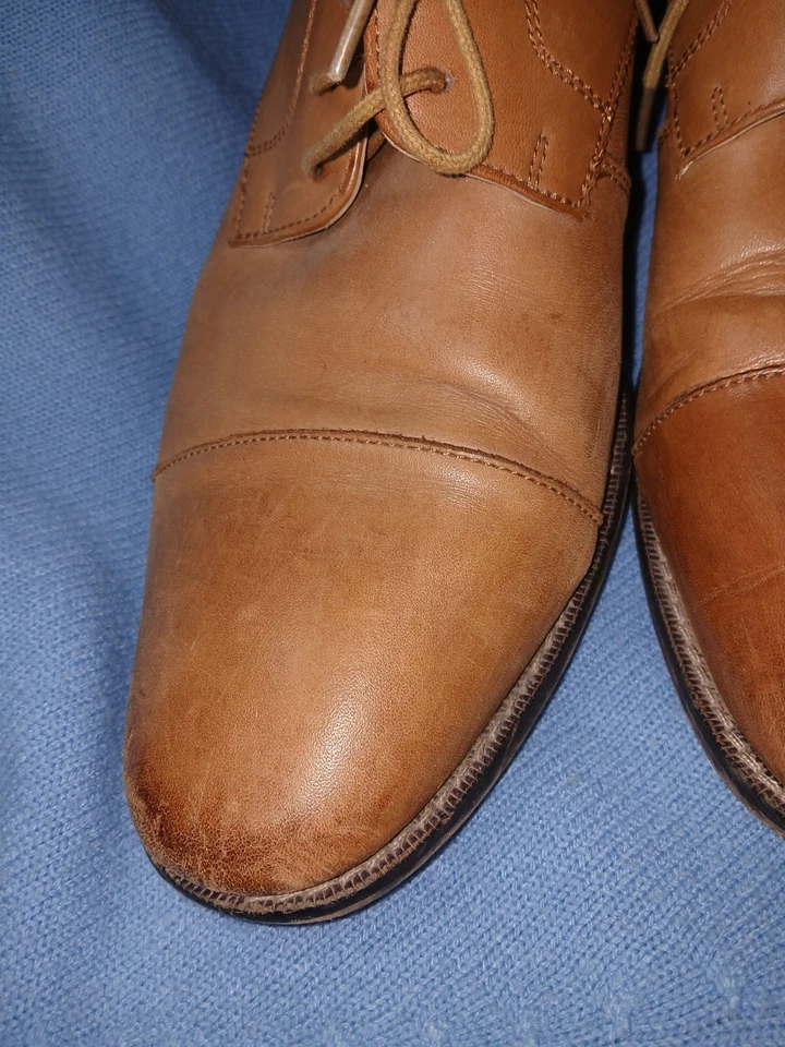 Vestido de Trabajo FLORSHEIM Para Hombres De Colección Calipa Puntera Oxfords Marrón Talla 11D Color Camel Foto 4 de 4
