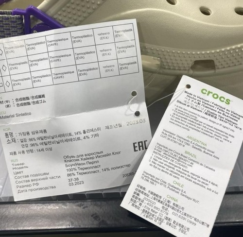 Zueco CROCS Clásico Senderista Xscape 208365-2CF Hueso Púrpura Unisex Sandalia Envío Fedex - Imagen 6 de 7