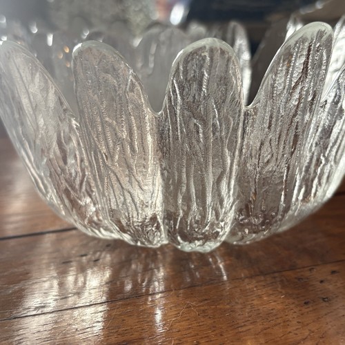 Lotus Blütenblatt Glas Schalen Salat Dessert 4er Set Vintage 70er-80er skandinavischer Stil - Bild 3 von 24