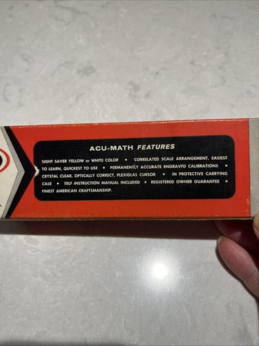 Vintage Acu-Math Mannheim Type #44Student Slide Rule Box And Instruction Only - Picture 6 of 6