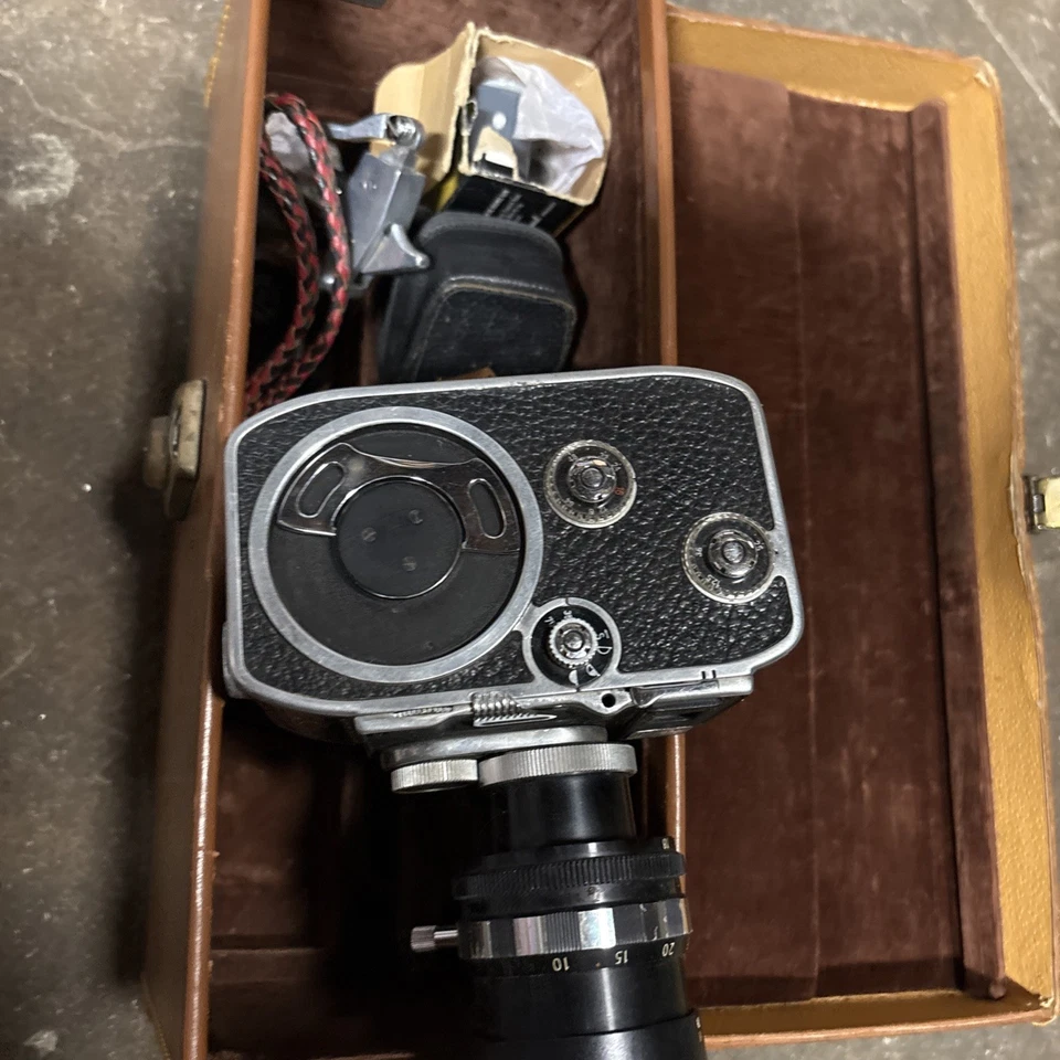 Juego de cámara Bolex Paillard 8 mm con estuche de cuero/fabricación Suiza Foto 4 de 4