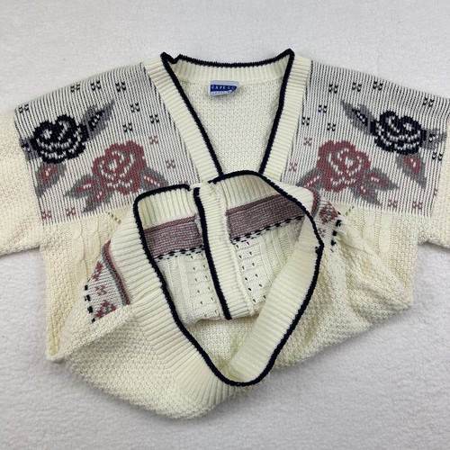 Vintage Cape Cod Cardigan Sweater Womens Large Knit Floral Button-Up Pockets - Bild 6 von 12