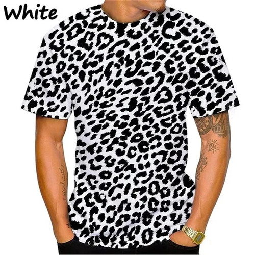 Mode 3D gedruckt Leopardenmuster T-Shirt Feind Männer Rundhals Kurzarm Herren - Bild 17 von 36