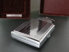 Vtg Ronson Mastercase Silver Tone Collectible Cigarette Case & Lighter w/ Box