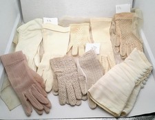 Vintage Ladies Gloves  Sheer Scarf 9 pair Various Lengths  Size Formal Casual
