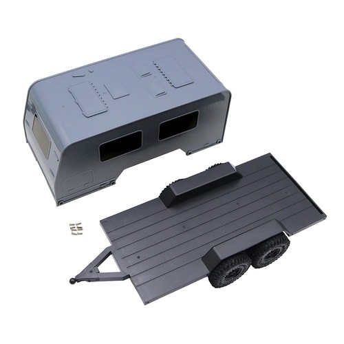 Plastic Simulation Travel Camper Trailer with Hitch for 1/18 TRX4M RC Parts - Picture 8 of 13