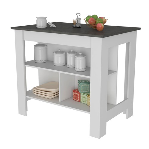 Brooklyn Kitchen Island: 3 Hidden Shelves - Picture 6 of 6