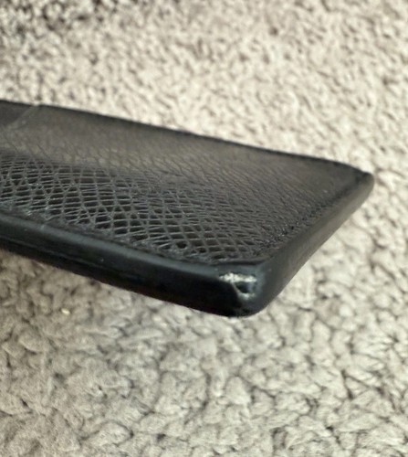 100% AUTH Louis Vuitton Taigarama Card Coin BLACK Men Wallet Card Holder w/ COA - Picture 8 of 11