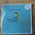 Redback Cards  “ HAPPY BIRTHDAY!” Greeting Card  with ( Phone)  Enamel Pin