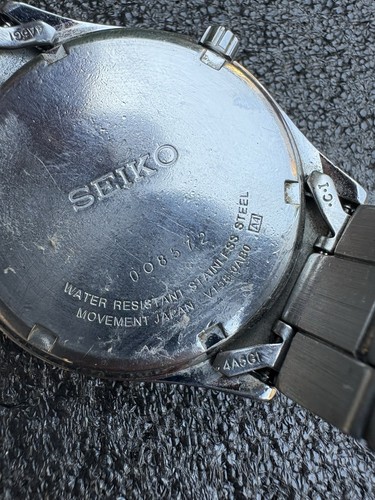 Men's Seiko Solar V158-0AB0 Silver Tone Day Date Watch WORKS - Picture 8 of 9