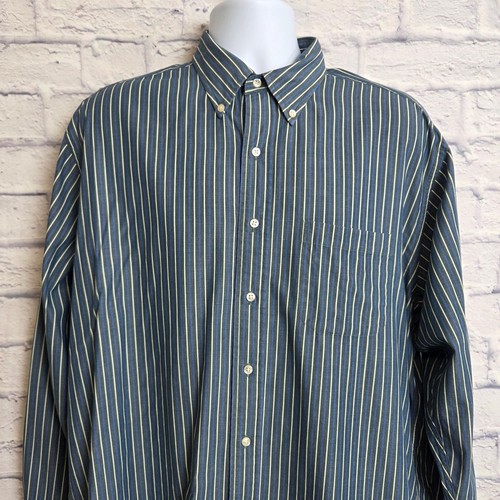 Brooks Brothers Shirt Mens Size Large Blue Stripe Long Sleeve Button Down - Picture 3 of 10